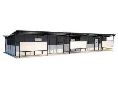 Whitehaven Large Multi Amenity Toilet Building with Monument and Surf Mist colour scheme